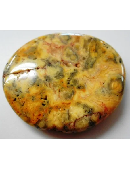Galet agate crazy lace jaune Galet agate crazy lace jaune