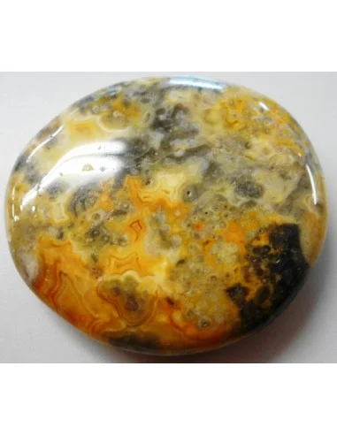 Galet agate crazy lace jaune