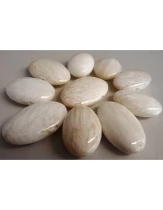 Zéolite ovale plate percée pendentif 2