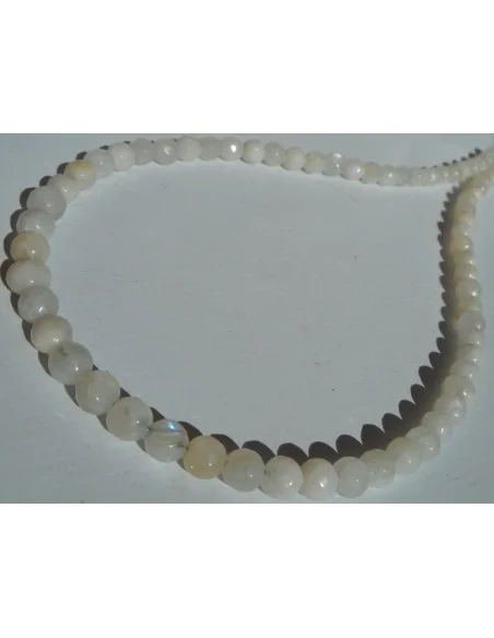 Collier Pierre de Lune facettée 6mm