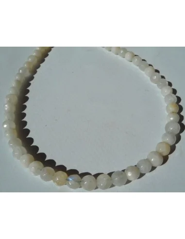 Collier Pierre de Lune facettée 6mm