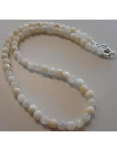 Collier Pierre de Lune facettée 6mm