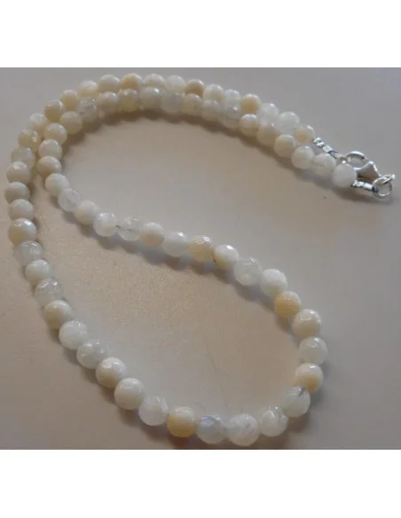 Collier Pierre de Lune facettée 6mm