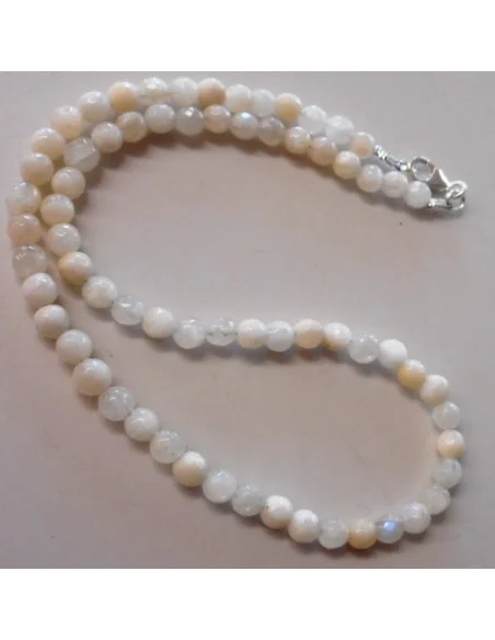 Collier Pierre de Lune facettée 6mm
