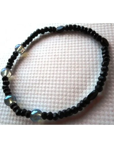 Spinelle, aqua aura, quartz pour l'aura bracelet