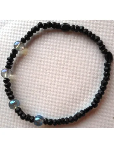 Spinelle, aqua aura, quartz pour l'aura bracelet