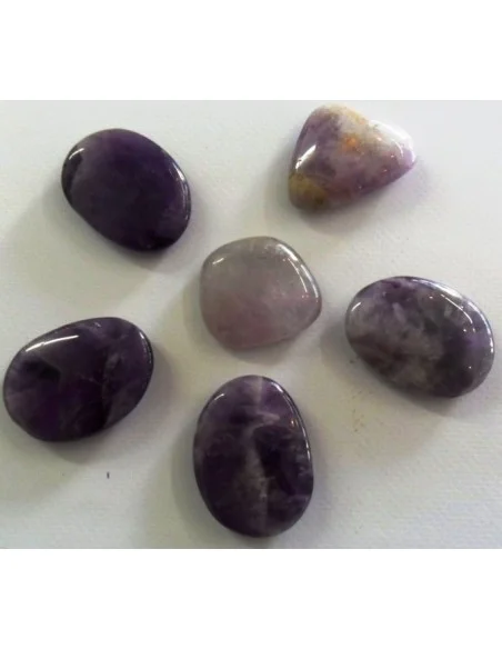 Amethyste pierre plate, galet