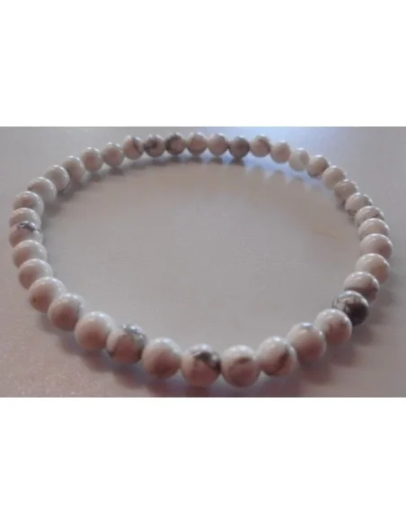 Bracelet magnésite?Hwlite 4mm