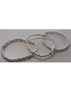 Bracelet magnésite?Hwlite 4mm 2