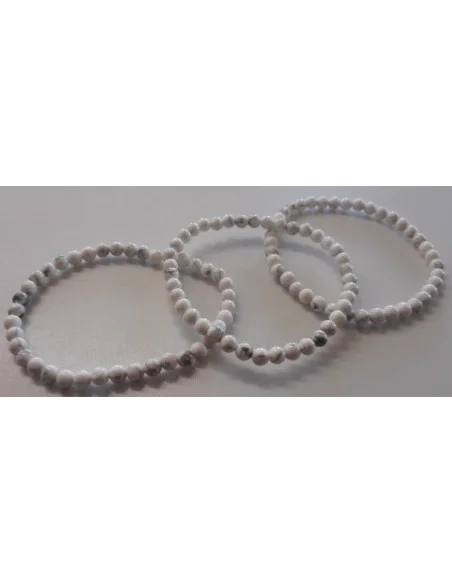 Bracelet magnésite?Hwlite 4mm