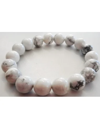 Bracelet Magnésite, Howlite 10mm