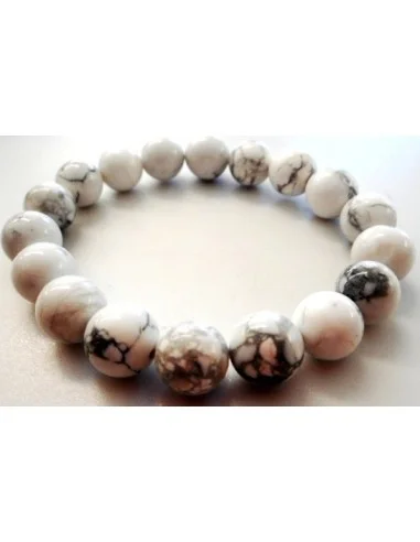 Bracelet Magnésite, Howlite 10mm