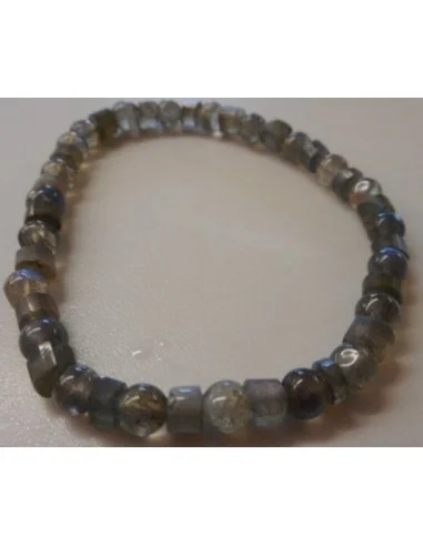 Labradorite cilindre boule 5mm bracelet