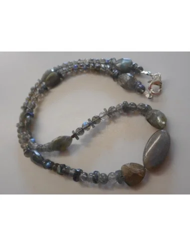 Collier labradorite beaux reflets