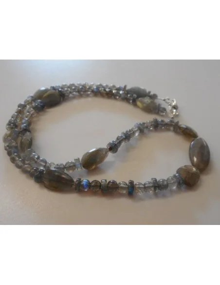 Collier labradorite beaux reflets