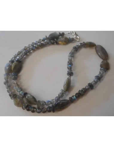 Collier labradorite beaux reflets
