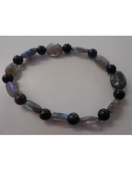 Labradorite, tourmaline noire bracelet Labradorite, tourmaline noire bracelet