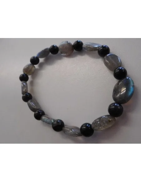 Labradorite, tourmaline noire bracelet Labradorite, tourmaline noire bracelet