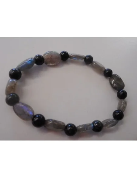 Labradorite, tourmaline noire bracelet Labradorite, tourmaline noire bracelet
