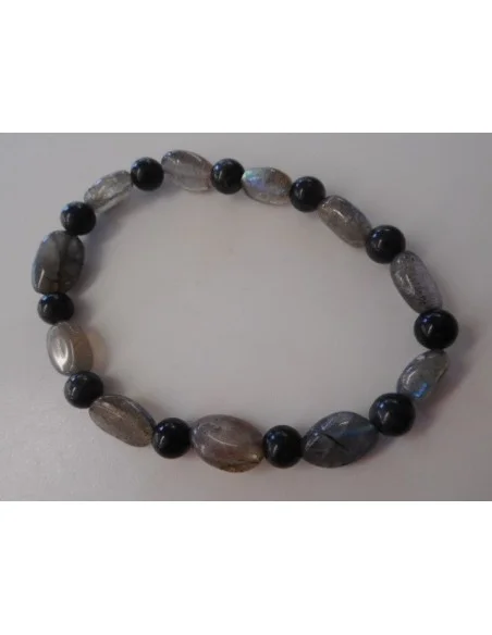 Labradorite, tourmaline noire bracelet Labradorite, tourmaline noire bracelet