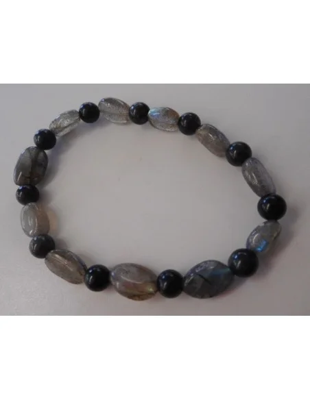 Labradorite, tourmaline noire bracelet Labradorite, tourmaline noire bracelet