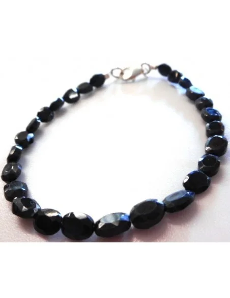 Bracelet Spinelle noire fermoire