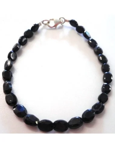 Bracelet Spinelle noire fermoire