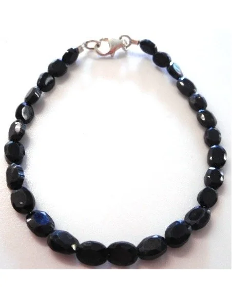 Bracelet Spinelle noire fermoire
