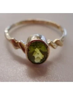Péridot bague argent