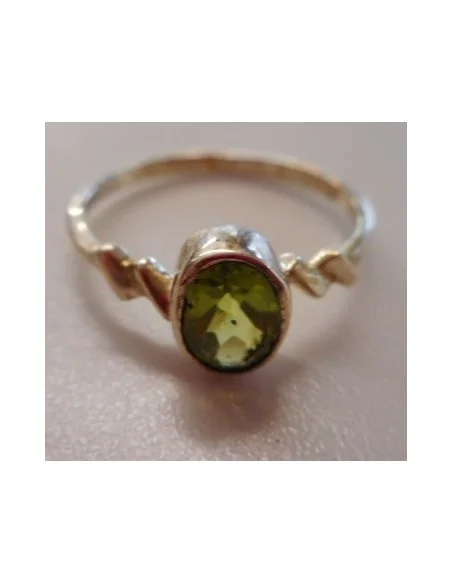 Péridot bague argent