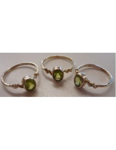 Péridot bague argent