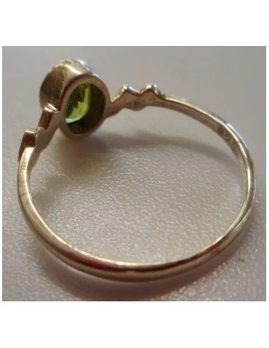 Péridot bague argent