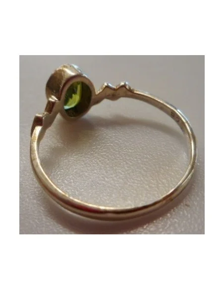 Péridot bague argent