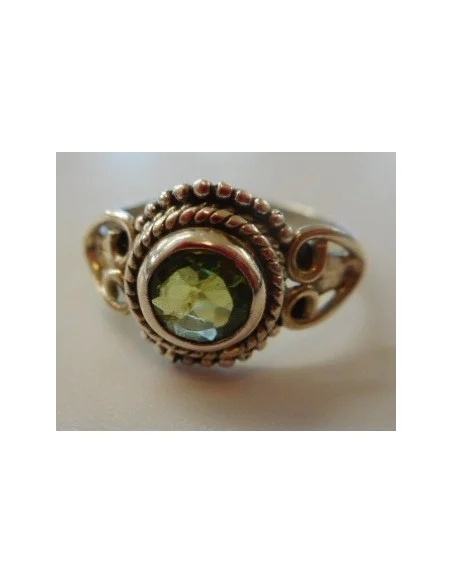Péridot bague argent