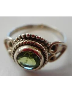 Péridot bague argent 2