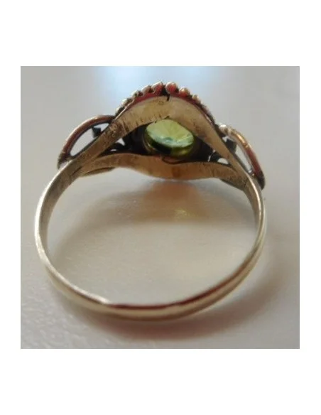 Péridot bague argent