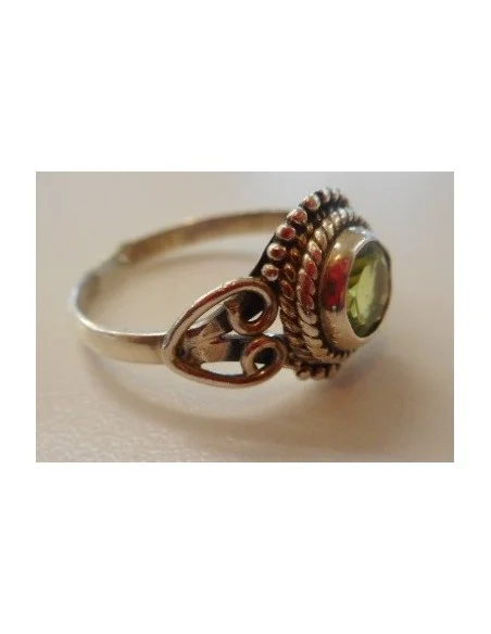 Péridot bague argent