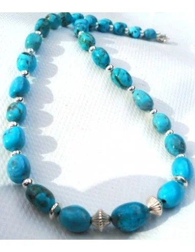 Collier turquoise et argent