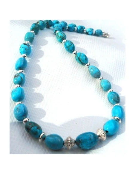 Collier turquoise et argent