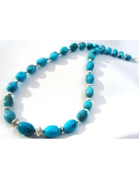 Collier turquoise et argent