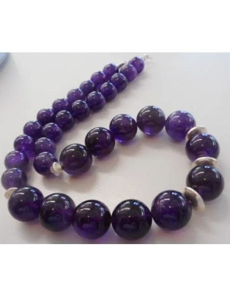 Collier Amethyste  12 et 13MM