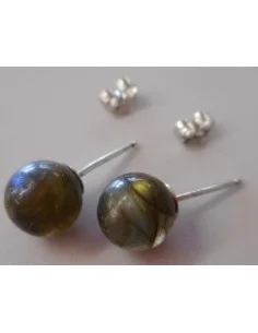 Boucles doreilles en  labradorite
