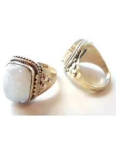Pierre lune Bague argent  2