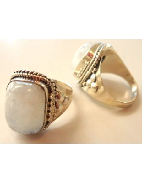 Pierre lune Bague argent 