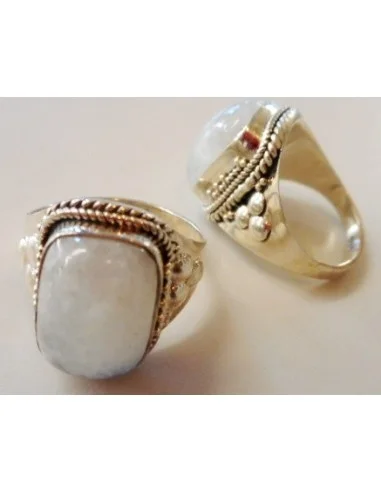 Pierre lune Bague argent 