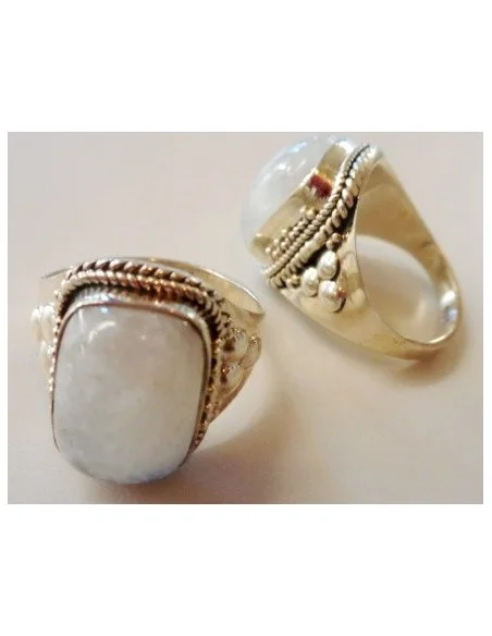 Pierre lune Bague argent 