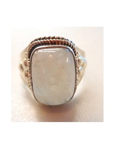 Pierre lune Bague argent 