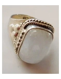 Pierre lune Bague argent