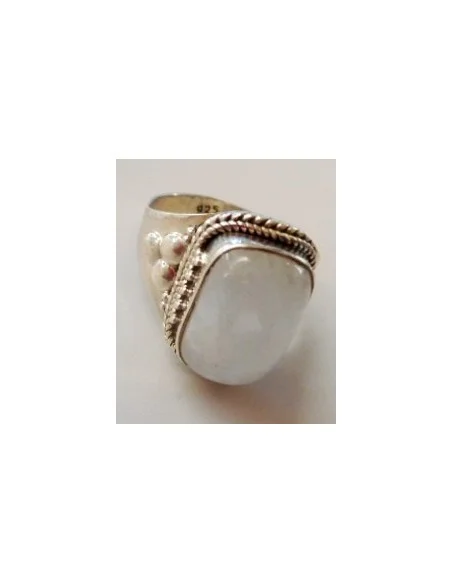 Pierre lune Bague argent 