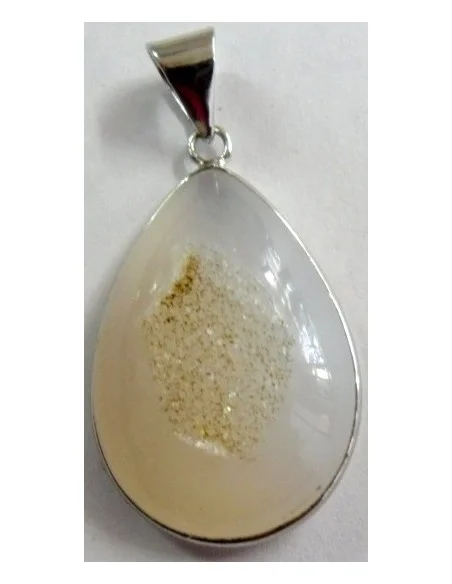 Agate blanche cristalisé pendentif Agate blanche cristalisé pendentif